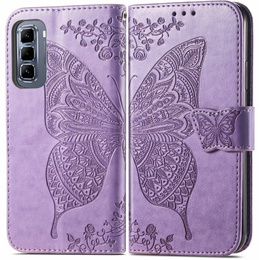 Θήκη με πτερύγιο για Infinix Hot 50 Pro+ 4G, Butterfly, μωβ