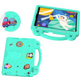 Παιδική θήκη για iPad 10.2" 2021/2020/2019 (9/8/7 gen.) / Air 10.5" 2019 (3 gen.), Cute Patterns, με βάση, πράσινη