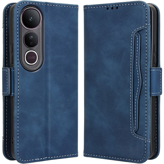 Θήκη με πτερύγιο για Vivo V50 Lite 4G / 5G, Card Slot, σκούρο μπλε