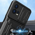 Θωρακισμένη θήκη για Motorola Edge 30 Fusion 5G, Camera Slide Card Slot, μαύρη