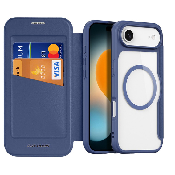 Θήκη Dux Ducis για iPhone Air, Skin X Pro, με πτερύγιο, για MagSafe, navy blue