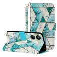Θήκη με πτερύγιο για Xiaomi Redmi 13C / Poco C65, Wallet, Marble πράσινη