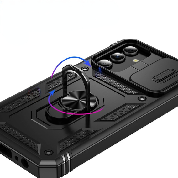 Θήκη για Samsung Galaxy S24+ Plus, CamShield Slide, μαύρη