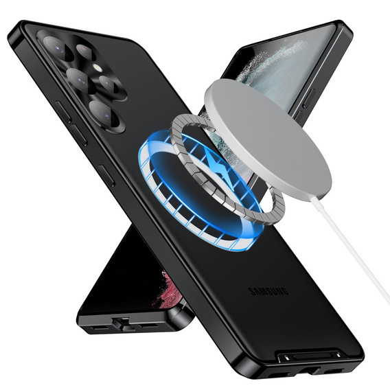 θήκη προστασίας κάμερας για το Samsung Galaxy S23 Ultra, CamShield MagSafe, διαφανής / μαύρη