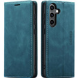 Θήκη για Samsung Galaxy A55, ERBORD Vintage, μπλε + Γυαλί για την οθόνη