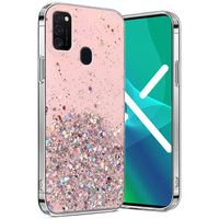 Θήκη για Samsung Galaxy M21, Glittery, ροζ