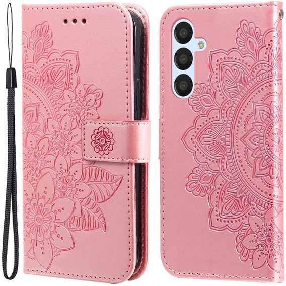 Θήκη με πτερύγιο για Samsung Galaxy A54 5G, Mandala Flower, ροζ rose gold