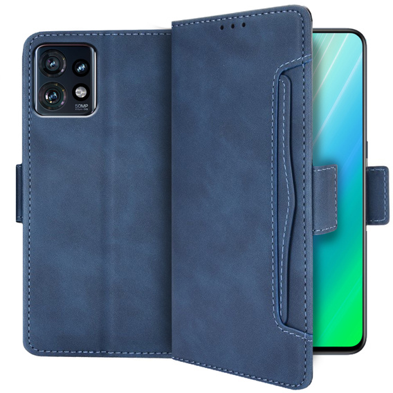 Θήκη με πτερύγιο για Motorola Edge 40 Pro, Card Slot, σκούρο μπλε