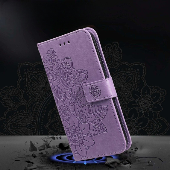 Θήκη με πτερύγιο για Xiaomi Redmi Note 12 5G / POCO X5 5G, Mandala Flower, μωβ