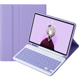 Θήκη με πληκτρολόγιο bluetooth για iPad 11" 2025 A16 (11 gen.) / iPad 10.9" 2022 (10 gen.), μωβ