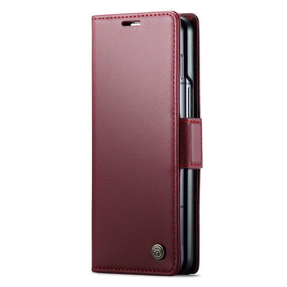 CASEME flip case για Samsung Galaxy Z Fold6 5G, Litchi Wallet, κόκκινη