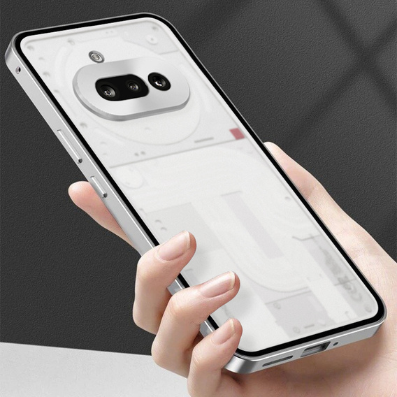 Θήκη για Nothing Phone 3A, Frame Case, ασημένια