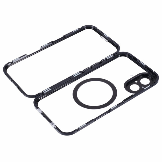 Μαγνητική θήκη MagSafe Dual Glass για iPhone 16, μαύρη