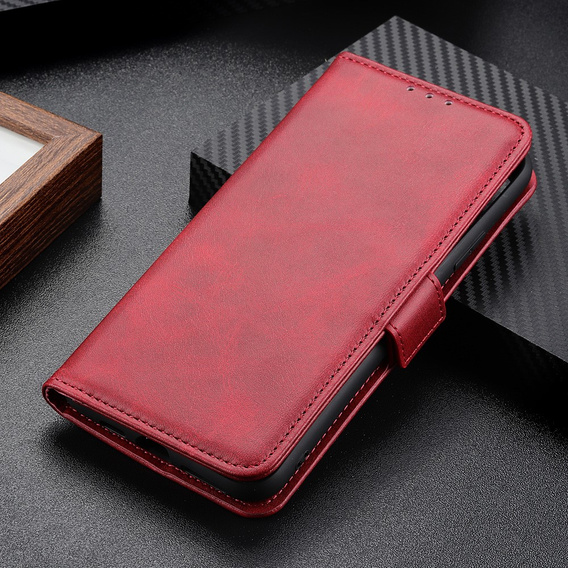 Θήκη με πτερύγιο για Motorola Moto E13, Wallet, κόκκινη