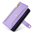 Θήκη με πτερύγιο για Oppo Reno8 T 4G, Wallet Zipper Pocket, μωβ