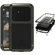 Love Mei Θήκη για Samsung Galaxy S25+ Plus, armored with glass, πράσινη