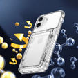 Θήκη για iPhone 16, Card Holder Kickstand, διαφανής
