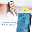 Θήκη με πτερύγιο για Motorola Moto G32, Butterfly, μπλε