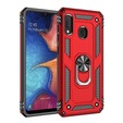 θωρακισμένη θήκη για Samsung Galaxy A20E, Nox Case Ring, κόκκινη