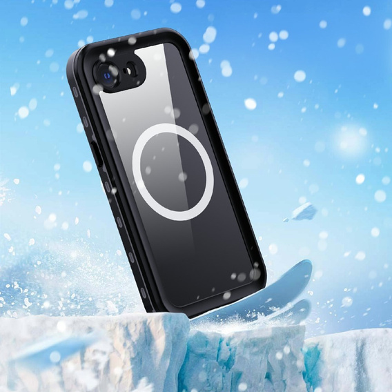 Αδιάβροχη θήκη για iPhone 16E, Redpepper, για MagSafe, μαύρη