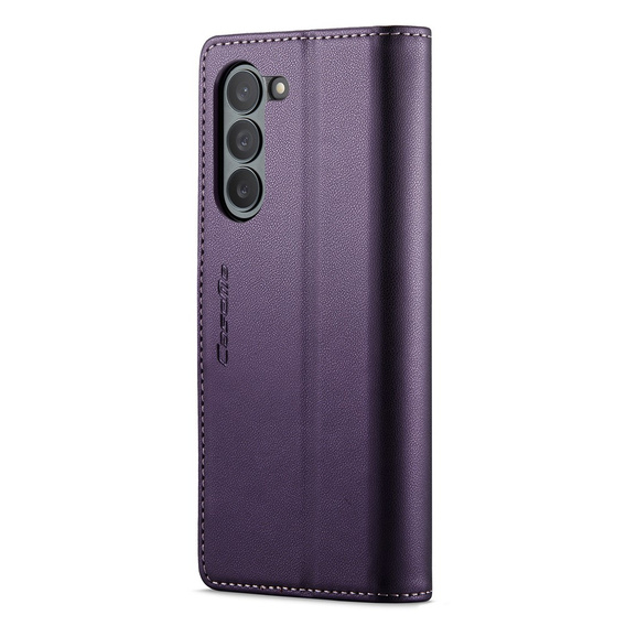 CASEME flip case για Samsung Galaxy Z Fold6 5G, Litchi Wallet, μωβ