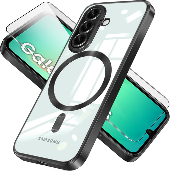 Θήκη για Samsung Galaxy A26, Electro MagSafe, μαύρη + Γυαλί για την οθόνη