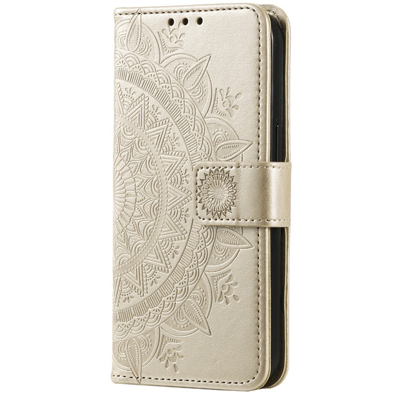 Θήκη με πτερύγιο για Xiaomi Redmi Note 13 Pro+, Mandala, χρυσή