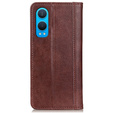 θήκη με πτερύγιο για OnePlus Nord CE4 Lite, Split Leather, καφέ