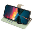 θήκη Wallet Zipper Pocket flip για το Motorola Edge 40 Neo 5G, Wallet Zipper Pocket, με καθρέφτη, πράσινη