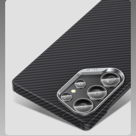 θήκη BENKS Kevlar για Samsung Galaxy S25, για MagSafe, Carbon Fiber, μαύρη
