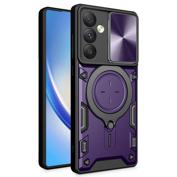 Θωρακισμένη θήκη για Samsung Galaxy A54 5G, CamShield Slide, μωβ