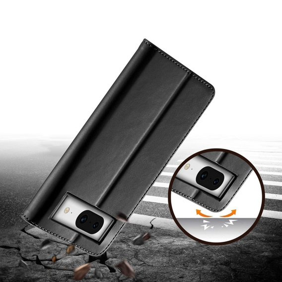Θήκη με πτερύγιο για Google Pixel 8A, LC.IMEEKE, μαύρη