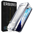 2x Μετριασμένο γυαλί για iPhone 16 Pro, ERBORD Easy App Full Screen Protector