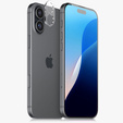 Μετριασμένο γυαλί για κάμερα για το iPhone 16 / 16 Plus, διαφανής