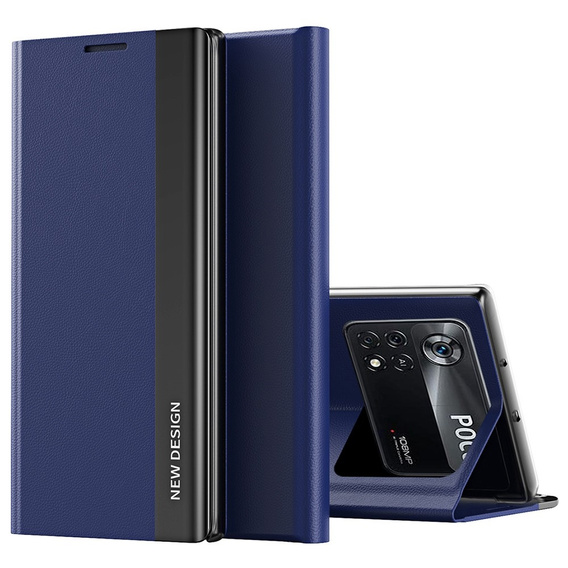 Θήκη με πτερύγιο για Xiaomi Poco M4 Pro 4G, Side Magnetic, σκούρο μπλε