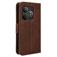 Θήκη με πτερύγιο για Realme GT 6 / 6T, Card Slot, καφέ