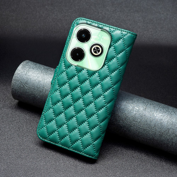 Θήκη με πτερύγιο για Infinix Hot 40i, Wallet, BINFEN COLOR, πράσινη