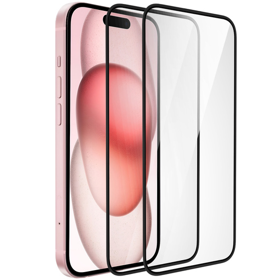 2x Κεραμικό υβριδικό γυαλί ERBORD για iPhone 15