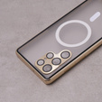 Μαγνητική θήκη MagSafe Dual Glass για Samsung Galaxy S23 Ultra, χρυσή