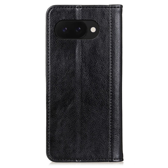 θήκη με πτερύγιο για Google Pixel 9A, Split Leather, μαύρη