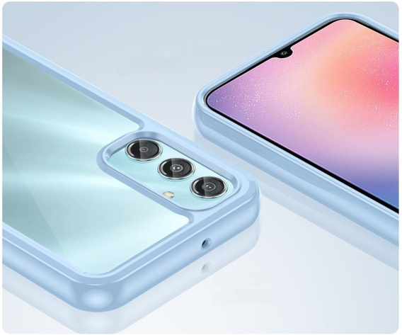 Θήκη για Samsung Galaxy A25 5G, Fusion Hybrid, διαφανής / μπλε + γυαλί 9H 
