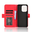 Θήκη με πτερύγιο για Xiaomi Redmi 13, Card Slot, κόκκινη