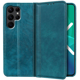 Θήκη για Samsung Galaxy S22 Ultra 5G, Wallet Litchi Leather, μπλε