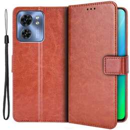 Θήκη με πτερύγιο για Motorola Edge 40, Wallet, καφέ