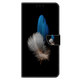 Θήκη με πτερύγιο για Xiaomi Redmi Note 12 4G, Wallet, feathers, μαύρη