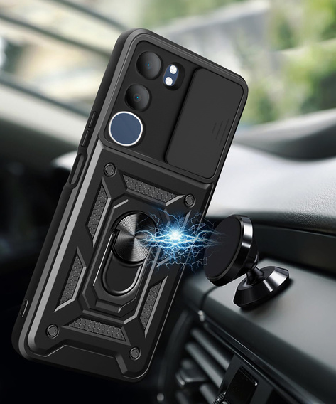 Θήκη για Vivo Y19s, CamShield Slide, μαύρη