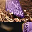 Θήκη για Samsung Galaxy S24 Ultra, Tongate MECH Series Clip, διαφανής / βιολετί