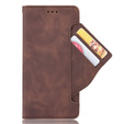 Θήκη με πτερύγιο για Oppo Reno7 Lite 5G, Card Slot, καφέ