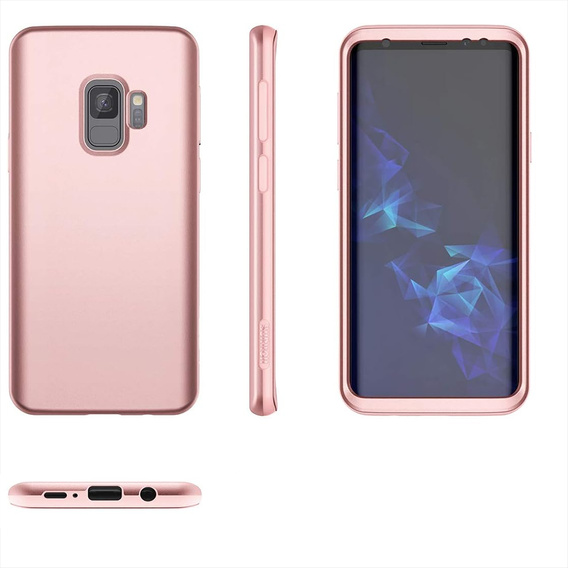 Θήκη για Samsung Galaxy S9, Suritch Full Body, ροζ rose gold