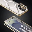 Μαγνητική θήκη MagSafe Dual Glass για Samsung Galaxy S25 Ultra, χρυσή